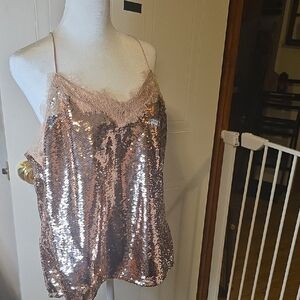 Nine West Rose Gold Sequin Camisole As Shown In Thenext Last Picture A Few Flaws
